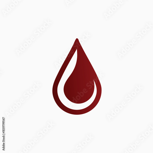  blood drop icon silhoutte vector style template