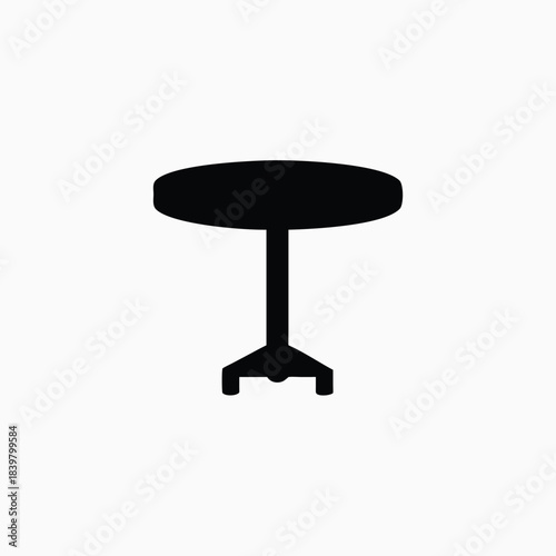 round table icon vector template