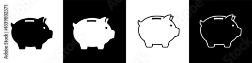 Piggy Bank Icons: A Symbol of Savings and Financial Planning for Your Business