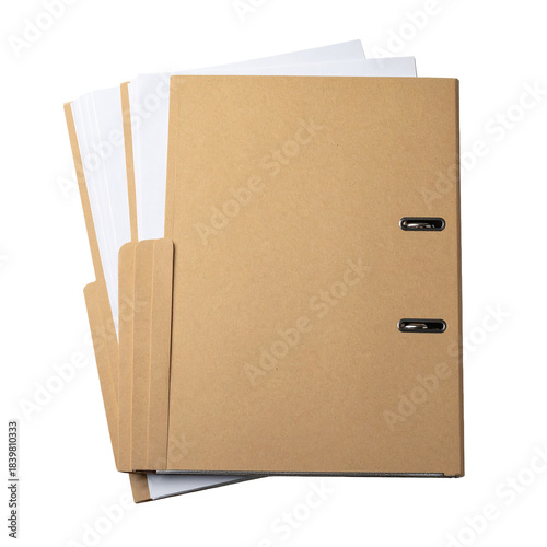 Document File Holder: A simple, open document file holder with paper inside, offering a clean, organized, and inviting workspace.