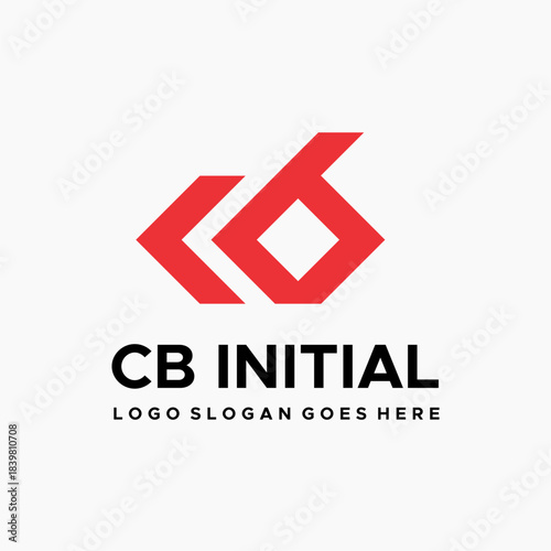 CB initials industry logo vector image