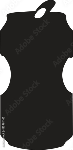 Black silhouette of a decorative tag with a hole for string silhouette