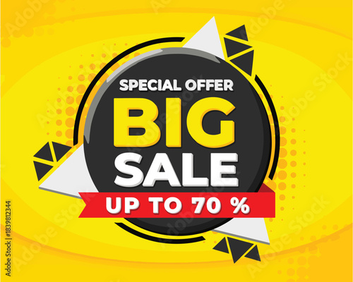 big sale and flash sale mage sale vector banner