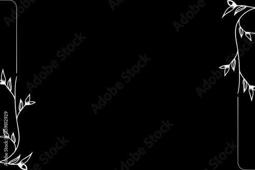 Simple Background Frame, Unique Background, Black and White Color Background, Unique Design Background