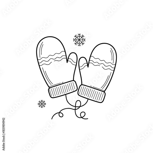 set icon of outline chrismast vector.