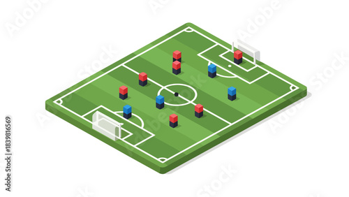 Soccer Field Strategy Diagram Attacking and Defending Tactics Board