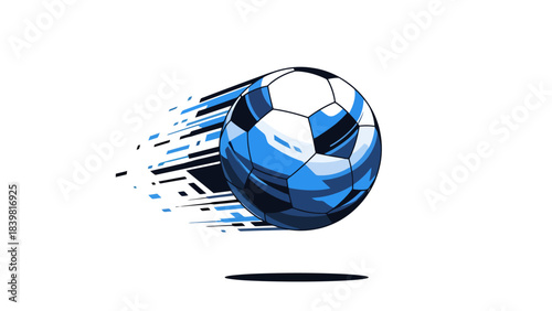 Dynamic Soccer Ball in Motion Sport and Competition Concept