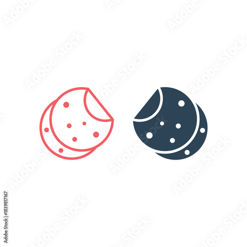Tortilla icons set food logo template
