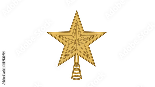 Golden Star Ornament: A meticulously crafted, radiant golden star, exuding an aura of elegance and holiday cheer. Perfect for adorning a festive Christmas tree, it symbolizes hope and joy.