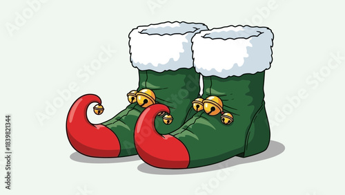 Festive Elf Footwear: Adorned with bells and trimmed with faux fur, these whimsical elf boots capture the spirit of merriment. Evoking a sense of nostalgia.