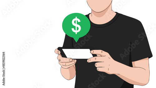 businessman holding a mobile phone