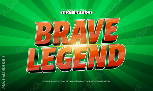 brave legend editable text effect