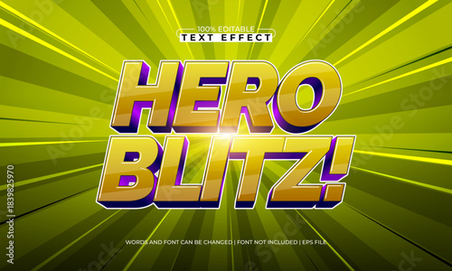 hero blitz editable text effect