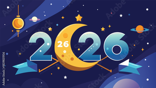 mystical-night-sky-banner-with-crescent-moon--cons.eps