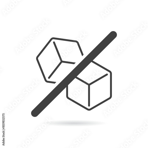 Vector Isolated No Sugar Icon
