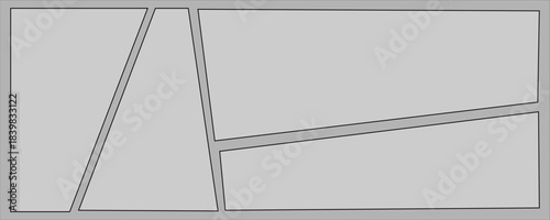 comic or manga layout, backdrops in frames and panels for manga and comic artist.