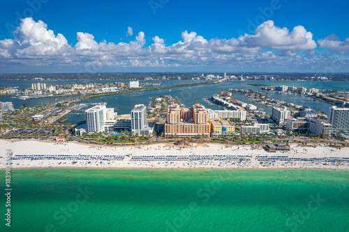 Fotografie Panorama of city Clearwater Beach FL