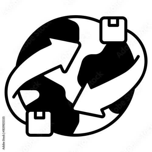 Export import black fill icon style