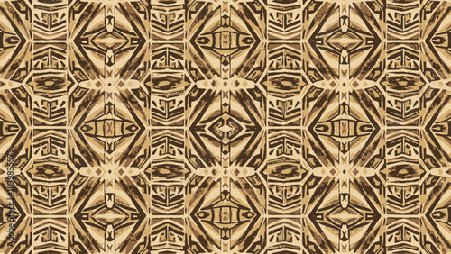 Geometric Ornament: An intricate pattern featuring geometric shapes, evoking a sense of ancient design and artistic flair. 