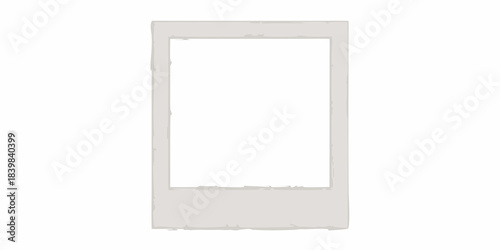 A single blank polaroid photograph with a slightly distressed white border