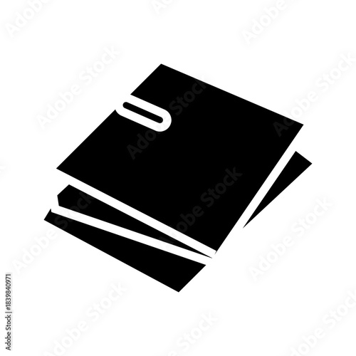 vector illustration of a notebook glyph icon
