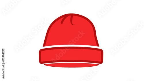 Red Hat Illustration: A simple yet eye-catching illustration of a vibrant red hat, rendered in a clean, modern style.