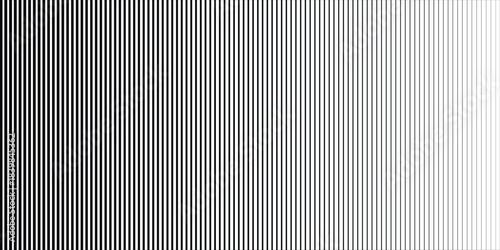 Line halftone gradation texture. Fading horizontal stripe gradient background. Repeating pattern backdrop. Black parallel thin to thick lines backdrop for overlay, print, cover, graphic design. art