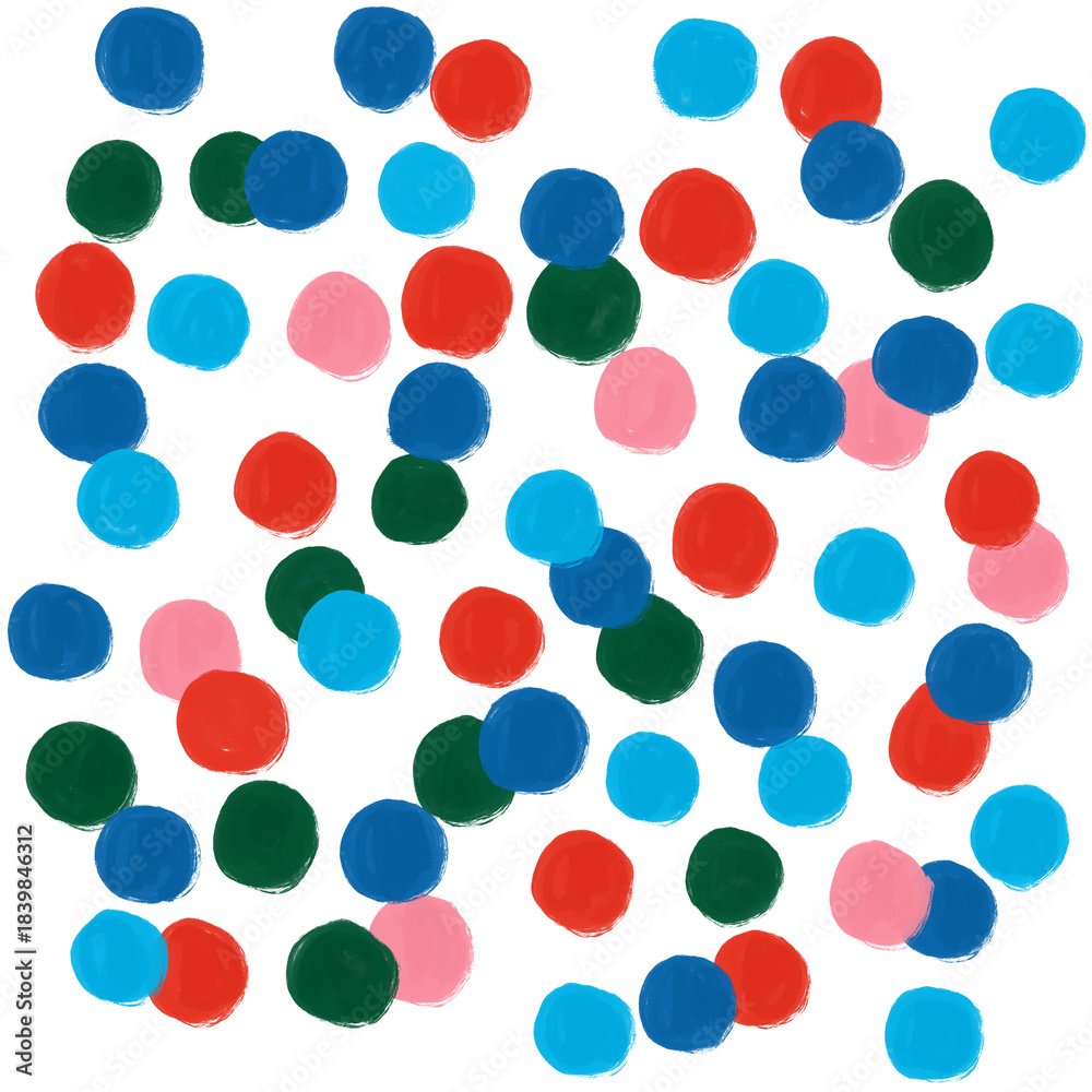Fototapeta premium Abstract Painted Colorful Dots Pattern