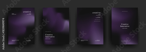 abstract gradient background template. trendy Minimalist style posters with dark concept. Modern wallpaper design for social media, brochure, flyer, banner