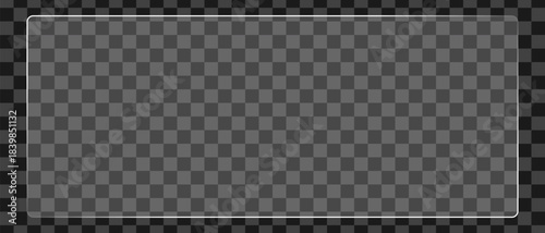 Glassmorphism UI Element. Transparent Glass Plates, Acrylic Badges, and Geometric Shapes for Modern UI or UX Design, Empty Glossy Clear Buttons, Frames and Banners Vector Mockup Design