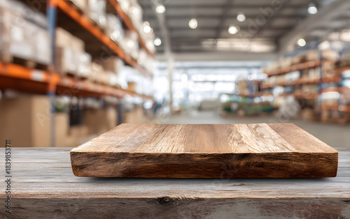 Top-Down View of a Blank Wooden Tabletop or Counter Ready for Product Placement or Mockups