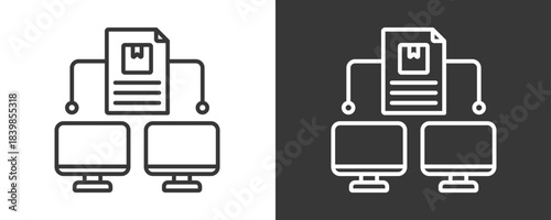Digitalization Icon Set Vector Collection Isolated In Black And White
