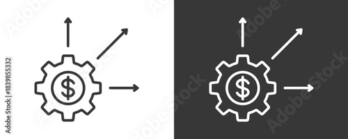 Scalability Icon Set Vector Collection Isolated In Black And White