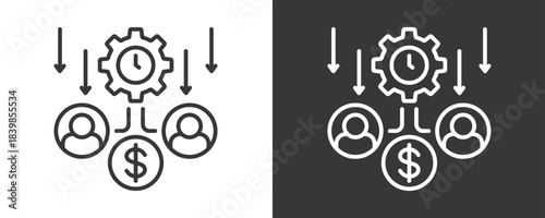 Gig Economy Icon Set Vector Collection Isolated In Black And White