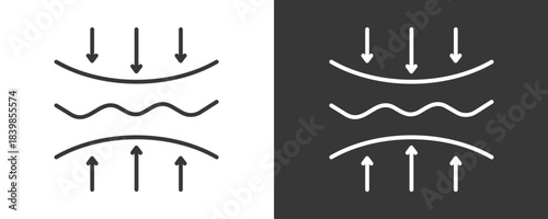 Elasticity Icon Set Vector Collection Isolated In Black And White