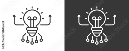 Disruptive Innovation Icon Set Vector Collection Isolated In Black And White