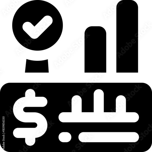 analysis glyph icon. Strong and solid vector icon for websites, mobile interfaces, presentations, and visual branding. High quality and easy to edit.