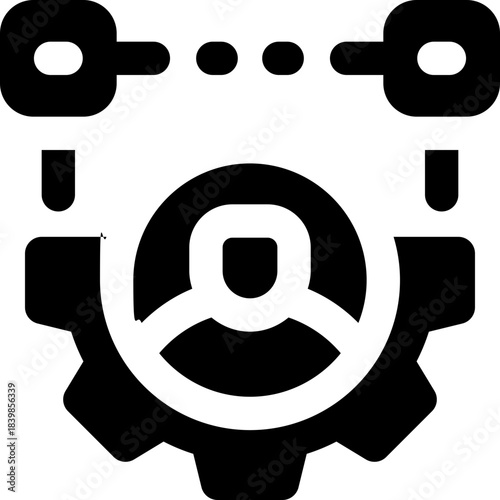 human resource glyph icon. Strong and solid vector icon for websites, mobile interfaces, presentations, and visual branding. High quality and easy to edit.