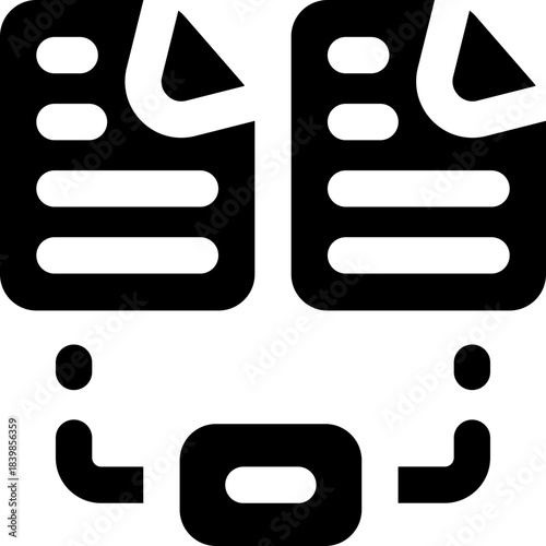 data glyph icon. Strong and solid vector icon for websites, mobile interfaces, presentations, and visual branding. High quality and easy to edit.