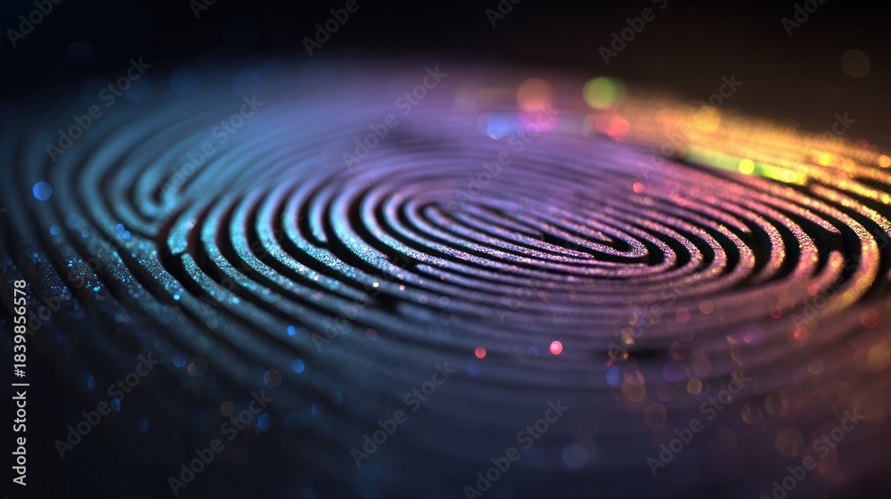 Fototapeta premium Abstract fingerprint digital data
