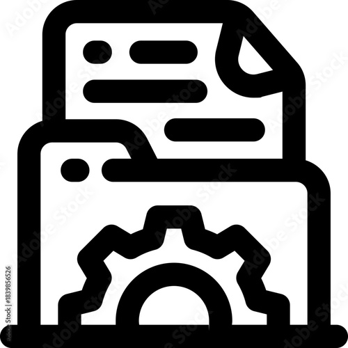 folder line icon. Clean and minimalist vector icon for websites, mobile apps, presentations, and logos. Fully scalable and customizable for any project.