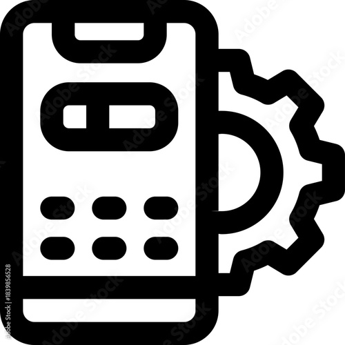 smartphone line icon. Clean and minimalist vector icon for websites, mobile apps, presentations, and logos. Fully scalable and customizable for any project.