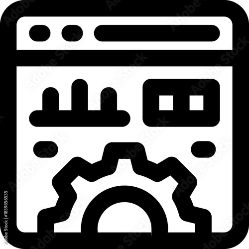 dashboard line icon. Clean and minimalist vector icon for websites, mobile apps, presentations, and logos. Fully scalable and customizable for any project.