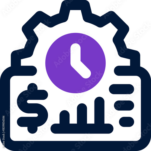 deadline project duotone icon. Sleek and modern vector icon for websites, mobile apps, marketing materials, and corporate design. Fully scalable and ready to use.