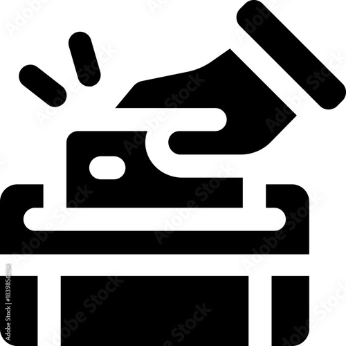 vote glyph icon. Strong and solid vector icon for websites, mobile interfaces, presentations, and visual branding. High quality and easy to edit.