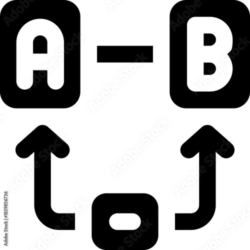 option glyph icon. Strong and solid vector icon for websites, mobile interfaces, presentations, and visual branding. High quality and easy to edit.