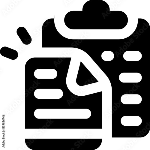 result glyph icon. Strong and solid vector icon for websites, mobile interfaces, presentations, and visual branding. High quality and easy to edit.