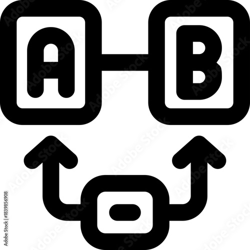 option line icon. Clean and minimalist vector icon for websites, mobile apps, presentations, and logos. Fully scalable and customizable for any project.