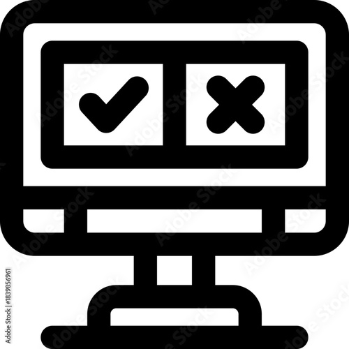 computer line icon. Clean and minimalist vector icon for websites, mobile apps, presentations, and logos. Fully scalable and customizable for any project.