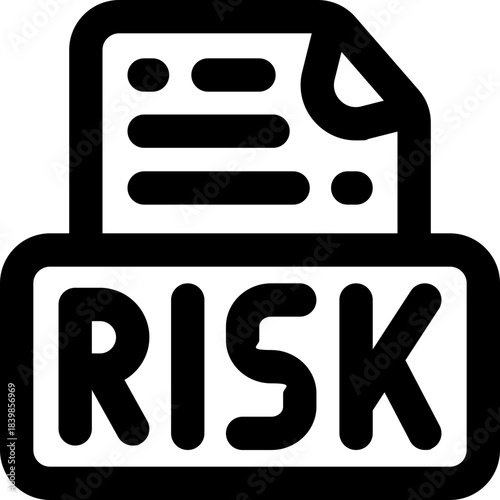risk line icon. Clean and minimalist vector icon for websites, mobile apps, presentations, and logos. Fully scalable and customizable for any project.